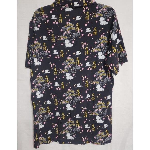 Snoopy and Charlie short sleeve button down shirt men size large - Picture 2 of 7